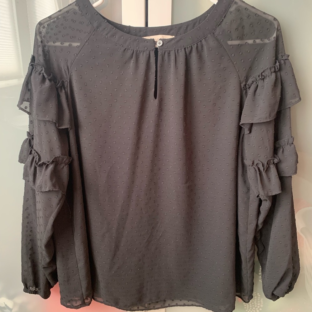 Loft ruffled blouse